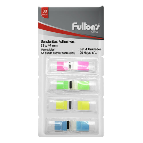 Banderitas Adhesivo Tape Flags Set 4 Un Mini Colores