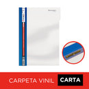 Carpeta Vinil Con Accoclip Fast Carta Lomo Azul