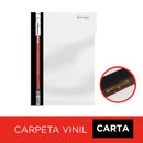 Carpeta Vinil Con Accoclip Fast Carta Lomo Negro