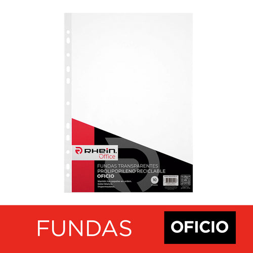 Funda Para Archivo Polipropileno Oficio Blanco 10 Un