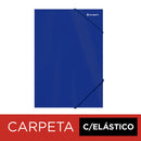 Carpeta Con Elástico Oficio De Cartulina Azul