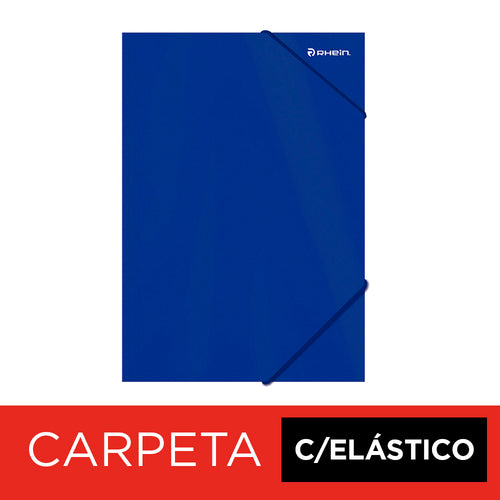 Carpeta Con Elástico Oficio De Cartulina Azul