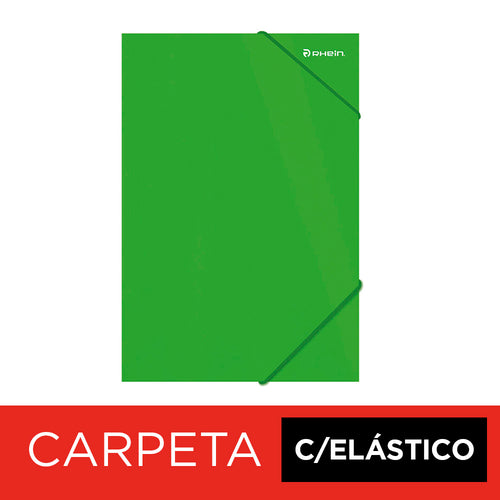 Carpeta Con Elástico Oficio De Cartulina Verde