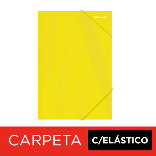 Carpeta Con Elástico Oficio De Cartulina Amarillo