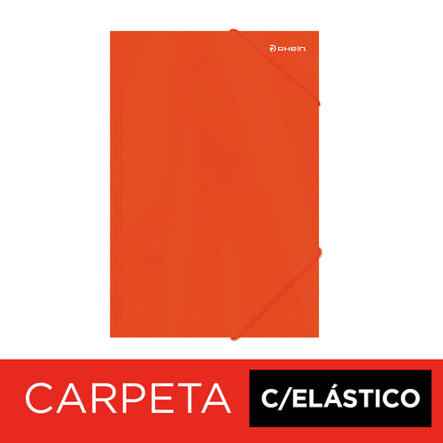 Carpeta Con Elástico Oficio De Cartulina Naranjo