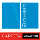Carpeta Con Elástico Oficio De Cartulina Celeste