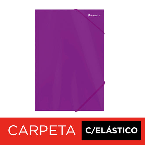 Carpeta Con Elástico Oficio De Cartulina Morado
