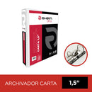 Archivador Catálogo Carta 2 Aros 1.5 Blanco Con Fija Papel 350 Hojas