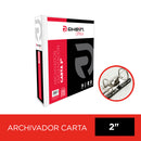 Archivador Catálogo Carta 2 Aros 2.0 Blanco Con Fija Papel 500 Hojas