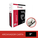 Archivador Catálogo Carta 2 Aros 3.0 Blanco Con Fija Papel 750 Hojas