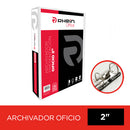 Archivador Catálogo Oficio 2 Aros 2.0 Blanco Con Fija Papel 500 Hojas