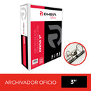 Archivador Catálogo Oficio 2 Aros 3.0 Blanco Con Fija Papel 750 Hojas