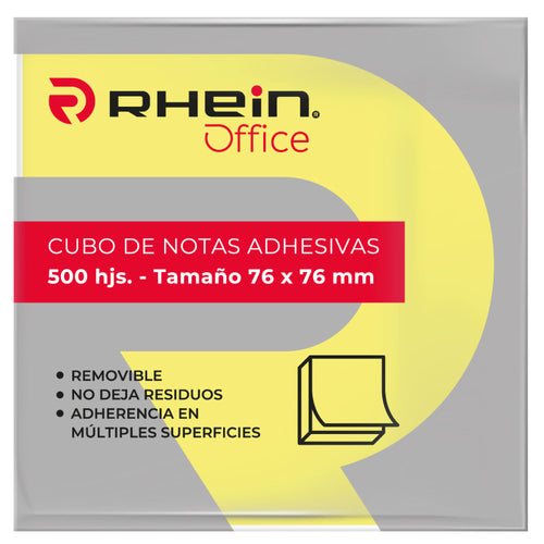 Nota Adhesiva 654 Neón 76X76 Mm 5 Uni 100 Hojas Cubo