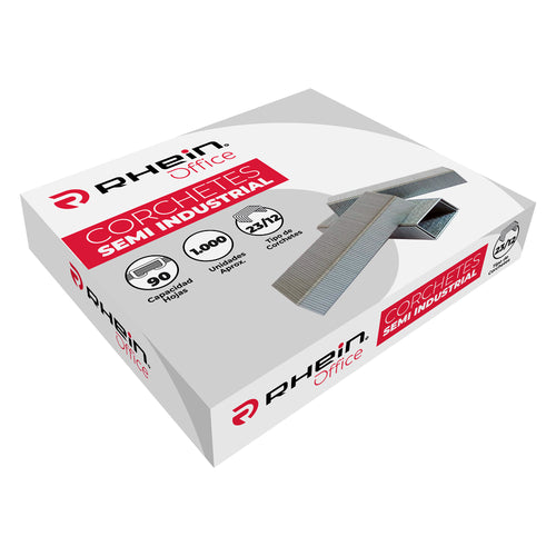 Corchete Semi Industrial 23/12 1000 Un (Capacidad 90 - 100 Hojas)