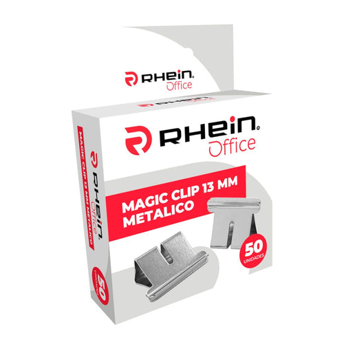 Magic Clip Repuesto 13 Mm Metálico Cromado Caja 50 Un