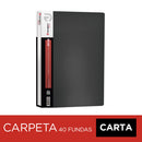 Carpeta Con Fundas Carta Negra 40 Un