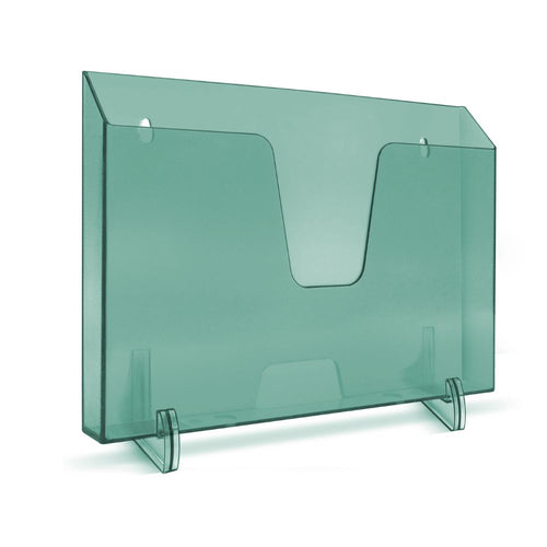 Expositor Horizontal Pared O Escritorio Verde Clear Acrílico