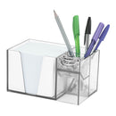 Organizador Escritorio Clips Y Taco De Papel Acrílico Gris.