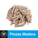 Pinzas Para Colgar Ropa Madera Natural 30 Un