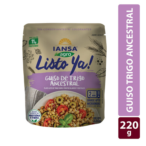 Platos Listo Instantáneos  Guiso Trigo Ancestral 220 Gr