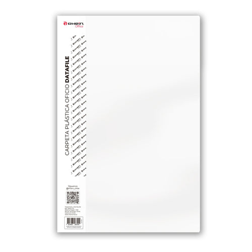 Carpeta Plástica Con Gusano Oficio Blanca Datafile