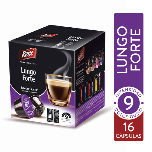 Cápsula Lungo Forte Tipo Dolce Gusto 16 Cápsulas