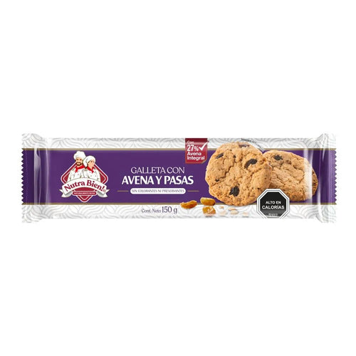Galleta Avena Pasas 150 Gr
