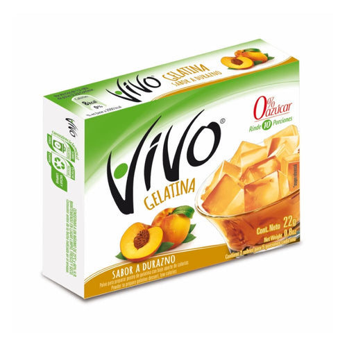 Jalea En Polvo Sin Azúcar Durazno Caja 22 Gr