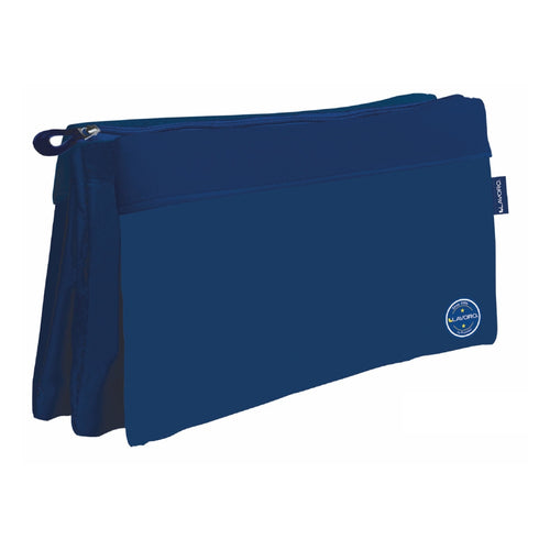 Estuche Triple Liso Azul