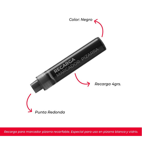 Cartucho Tinta Marcador De Pizarra Negro 4G