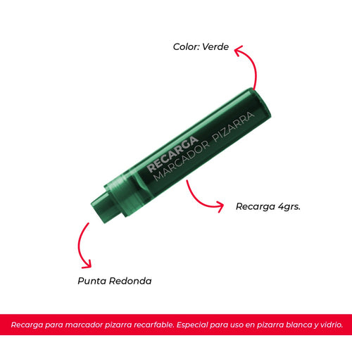 Cartucho Tinta Marcador De Pizarra Verde 4G