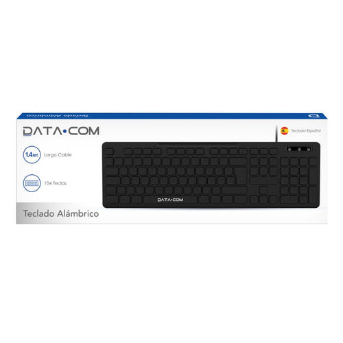 Teclado Alámbrico Usb 104 Teclas Negro