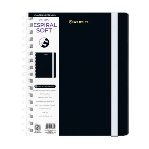 Cuaderno Universitario Negro Soft Pp 100 Hojas