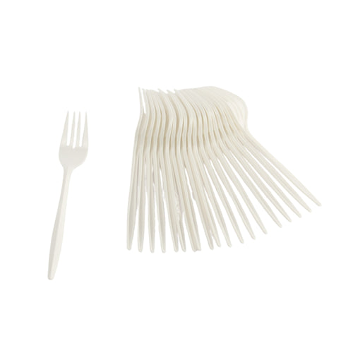 Tenedor Plástico Blanco X 100 Un
