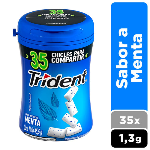 Chicle Sabor Menta Botella 45.5 Gr 35 Un