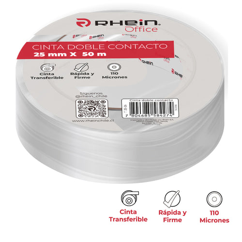 Cinta Adhesiva Doble Contacto 25 Mm X 50 Mt