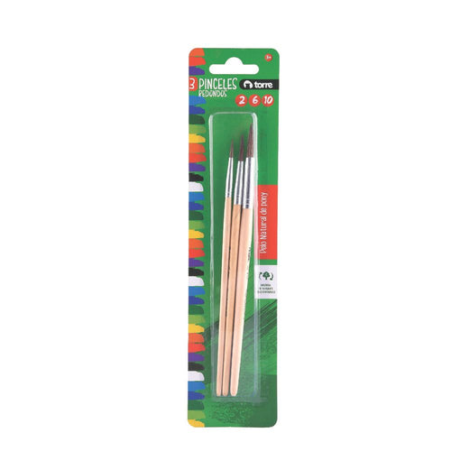 Set Pinceles Redondos N 2-6-10