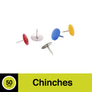 Chinche Metálico Colores Surtidos 50 Un