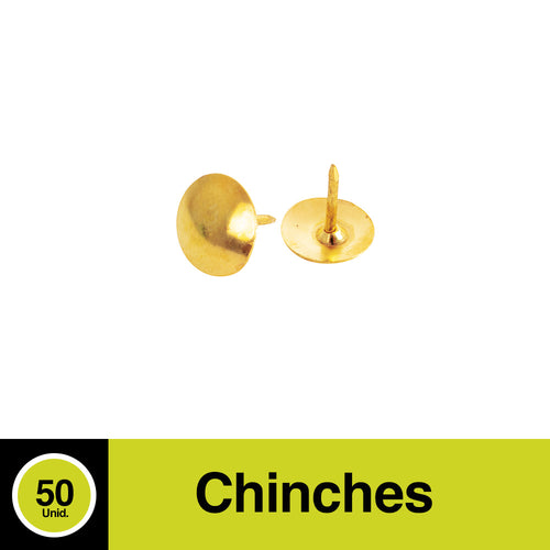 Chinche Metálico Dorados 50 Un