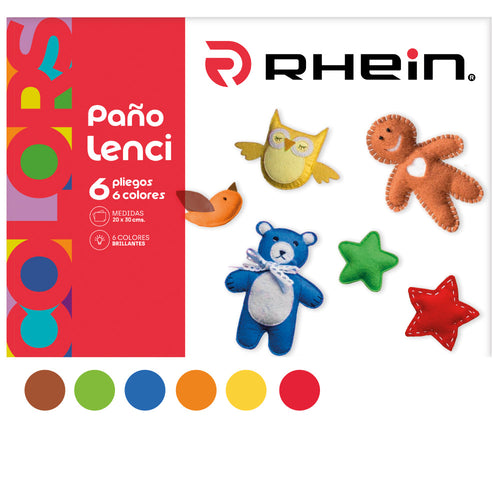 Carpeta Con Paño Lenci 6 Hojas 6 Colores