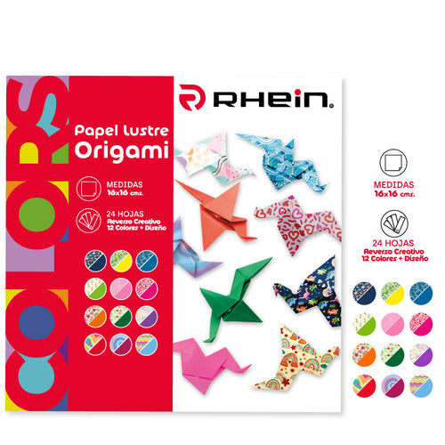 Papel Lustre Origami 16X16 Cm 24 Hojas