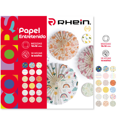 Papel Entretenido 16X16 Cm 18 Hojas
