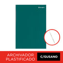 Archivador Plastificado Verde Con Gusano