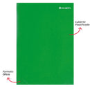 Archivador Plastificado Verde Claro Con Gusano