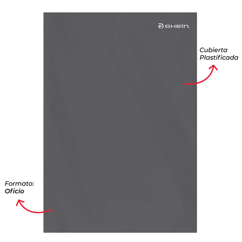Archivador Plastificado Gris Con Gusano