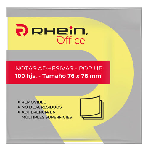 Nota Adhesiva 654 Pop Up Amarillo 76X76 Mm 1 Un 100 Hojas