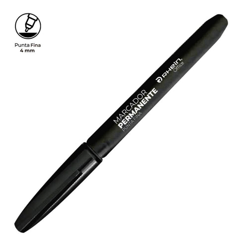 Marcador Permanente Punta Fina Negro