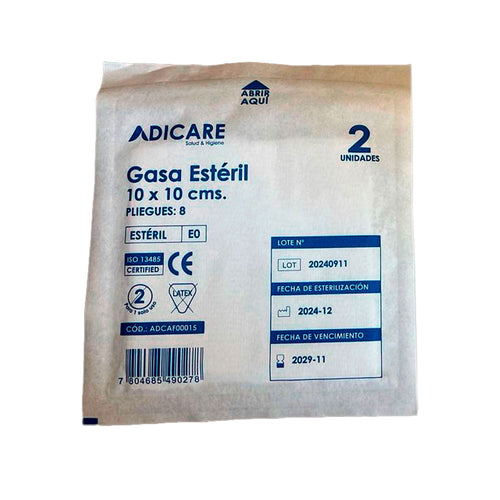 Gasa Tejida Estéril 7.5X7.5 Cm Caja 50 Un