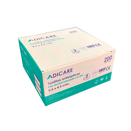 Toallitas Antisépticas Con Alcohol Caja Con 200 Sobres