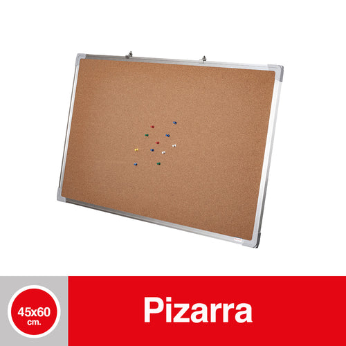 Pizarra Corcho  Marco Aluminio 45X60 Cm